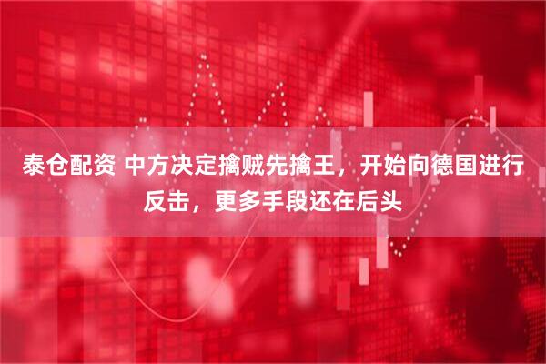 泰仓配资 中方决定擒贼先擒王，开始向德国进行反击，更多手段还在后头